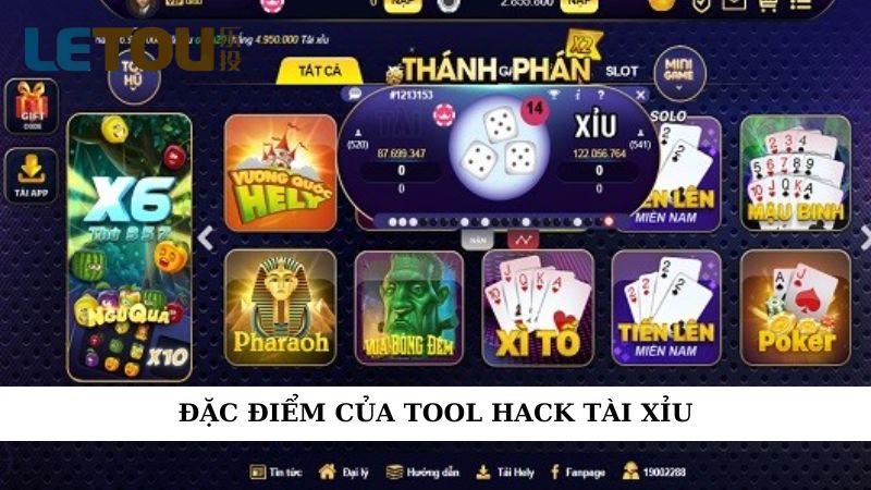 Đặc điểm của tool hack tài xỉu