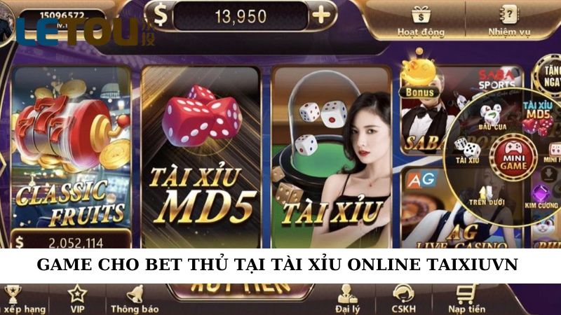 Game cho bet thủ tại tài xỉu online taixiuvn