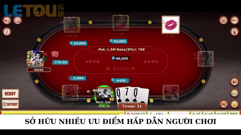 Sở hữu nhiều điểm hấp dẫn người chơi