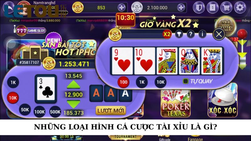 Những loại hình cá cược tài xỉu là gì?